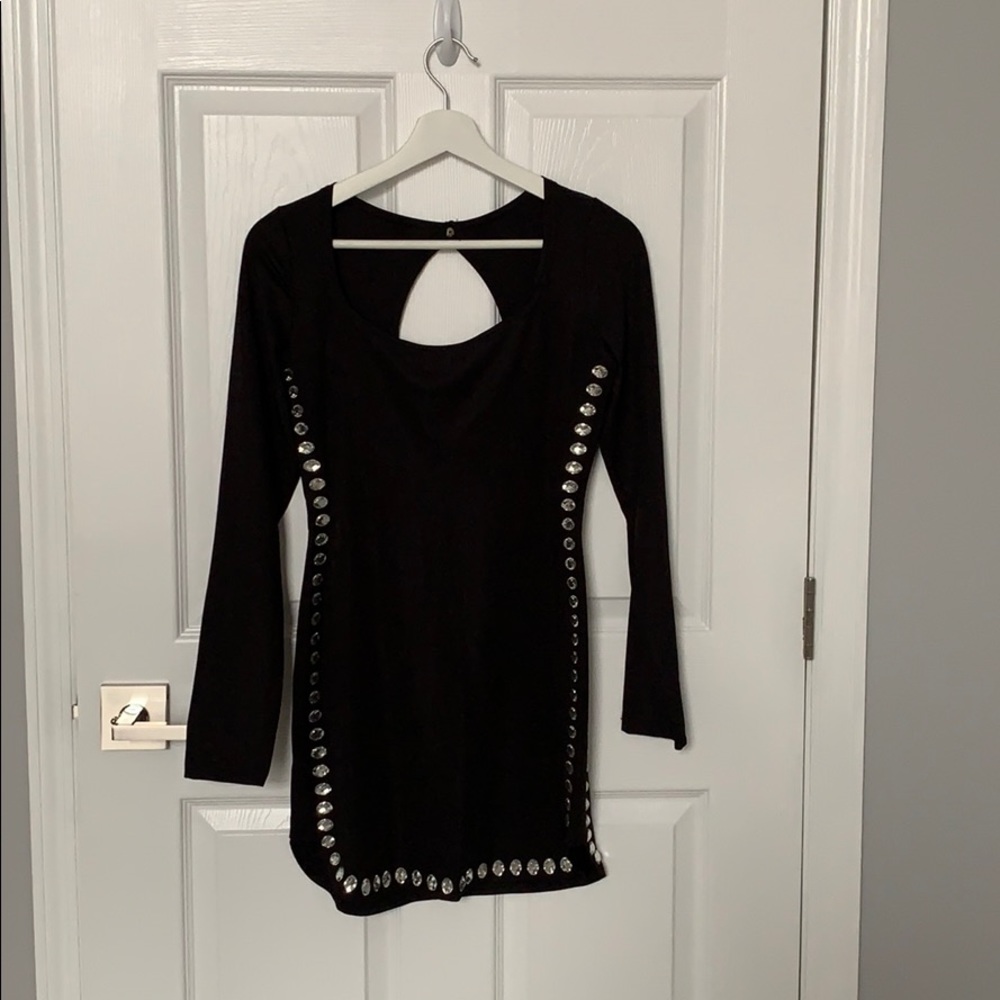 Black dress with stones